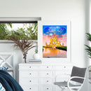 5D DIY Full Round Drill Diamond Painting Cartoon Castle Home Wall Art Craft Gift
