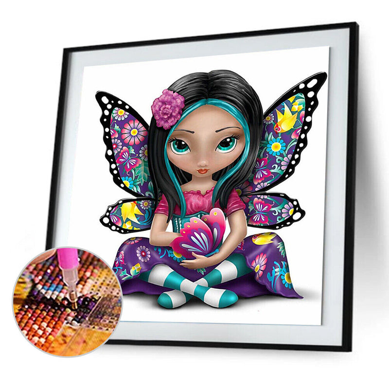 5D Diamond Painting Elf Girl Full Round Drill Mosaic Cartoon DIY (A2071) Newly