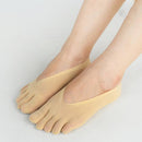 1 Pair Women Casual Invisible Socks, Non-Slip Five Finger Socks (Pink)