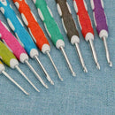 9pcs Multi Colour Crochet Hooks Yarn Knitting Needles F5K1 Tool C3J8 T4P7 R8J2