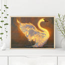 5D Mosaic Rhinestone Picture Drawing Swans Full Round Drill Diamond Painting Kit