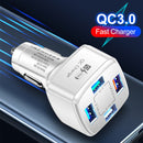 #A 4USB Car Chargers 4 Ports Charging Head PC Fireproof Fast Charging Adapter