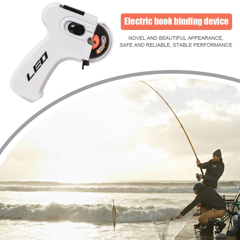 Electric Hook Device Auto Needle Knotter Fishing Line Winder (White Long) Newly