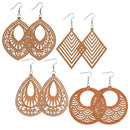 Jewelry DIY Wooden Bohemian Pendant Earring Making African Dangle Earrings