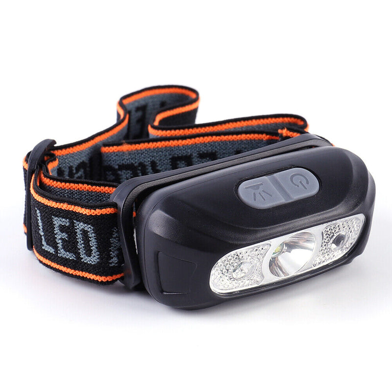 XPE LED Headlamp Wave Induction IPX4 Waterproof 300lm 2 Modes Outdoor Headl