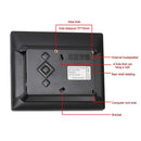 8 Inch Digital Photo Frame 1024x768 LED Movie Player Alarm Clock (Black EU)