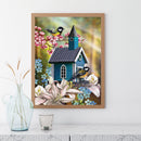 Handmade Lily Bird 5D DIY Full Round Drill Drawing Kit Diamond Painting Ornament