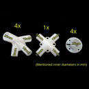 9x Spare Parts For 3x3m Gazebo Awning Tent Feet Corner Center Connector 25/19mms