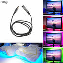 Light 4 Pin Female Connector Dimmer  3 Keys  RGB Strip Controller DC 5V USB