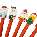 Soft Pottery Black Ink Ballpoint Pen Cartoon Santa Claus Christmas Snowman