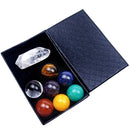 Round Crystal Ball Chakras Healing Stone Ornaments Collection Pendant Set Newly