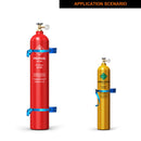 Gas Cylinder Bracket - Wall Mounted Durable ABS Gas Cylinder with Screw & Strap