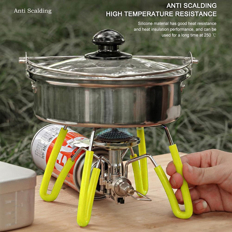 4x Outdoor Stove Furnace Hose Tube Sleeve Cover Camping Equipment (Yellow)