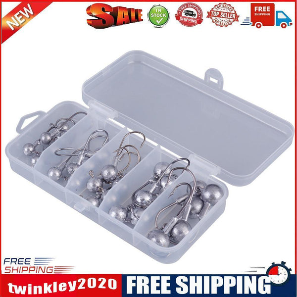 25pcs 3g 5g 7g 10g 14g  Jig Head Barbed Jigging Fishing Hook Soft Bait