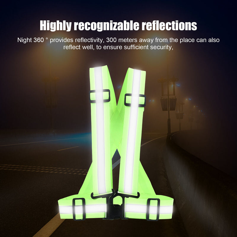 Reflective Vest Running Gear Lightweight Safety Vests with Arm Bands for Jogg