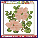 12 Months Flower Cross Stitch 14CT Stamped Canvas Printing Embroidery DIY Kit