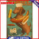 Wall Mounted Puppy Metal Signs Retro Pub Bar Door Hanging Rectangle Iron Sheet