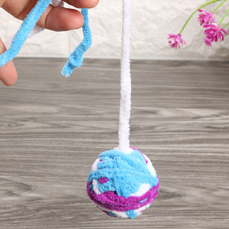 Kitten Molar Chew Bite Toys Cat Plush Round Ball Toys Interactive Pet Suppl