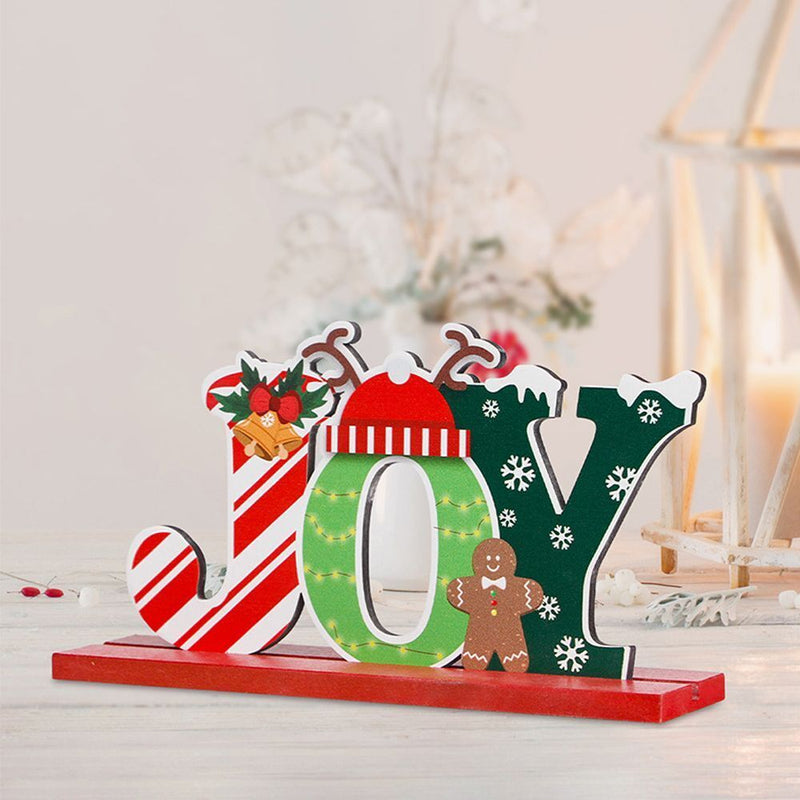 Xmas Desktop Decorations Christmas Table Decor Wooden Ornaments Desk Wood Craft