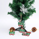 4pcs DIY Full Drill Special Shaped Diamond Painting Christmas Train Keychain Bag