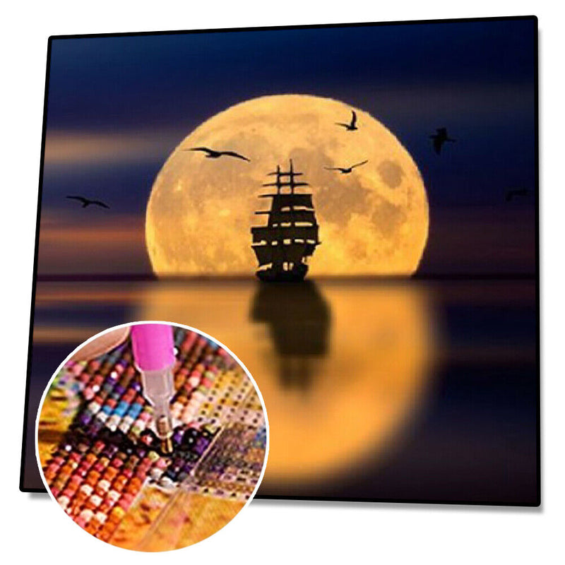 5D DIY Diamond Painting Full Drill Rhinestone Tree Moon Embroidery (K966)