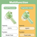 Brush Food Processor Vegetable Chopper Electric Vegetable Cutter Set 4 in 1