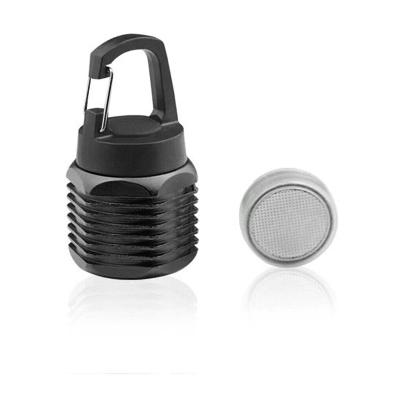 COB LED Mini Outdoor Camping Carabiner Flashlight 80lm Floodlight (Black)