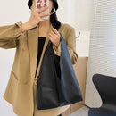 Fashion Large Capacity Top-handle Bag Women Portable Leather Solid Totes Satchel
