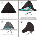 Outdoor Hanging Chaise Lounge Covers Waterproof Patio Curved Swing Chair Co