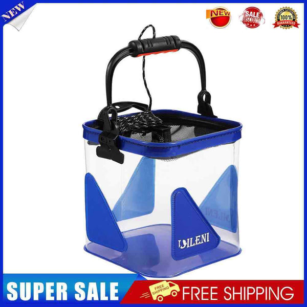 #A Fishing Bucket Portable Collapsible Folding Live Fish Box Tank Fishing Gear