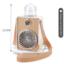 Air Cooling Spraying Hanging Neck Fan Mute Personal Humidifier Fans (White)
