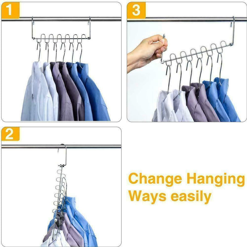 Space Saving Hangers Metal Hanger Cascading Hanger Goo Tool T1H Home M3A7