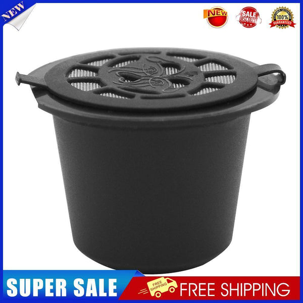 Reusable Refill Coffee Capsule Filter Shell for Nespresso Machine (Black)