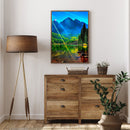 5D Full Round Drill Mountain and River Diamond Painting Kit for Home Art Decor