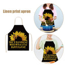 Sunflower Print Kitchen Aprons Bibs Women Men Cooking Dinner Restaurant Apron