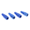 5pcs Bicycle Presta High Aluminium Pressure Valve Caps Dust Covers (Blue) Newly