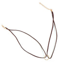 Hippy Velvet Chain Round Ring Choker Leather Necklace Minimalist Jewellery