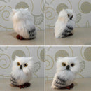 Cute Lovely Owl White Black Furry Christmas Bird Ornament Decoration hot.