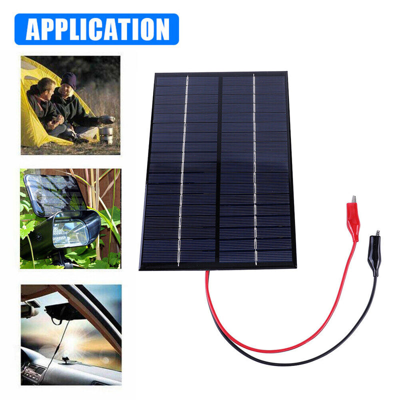 Waterproof Solar Panel 8W Polycrystalline Board 200x130mm for 12V-18V Batte