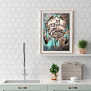 5D DIY Full Drill Diamond Painting Wolf and Dream Catcher Cross Stitch Craft Kit