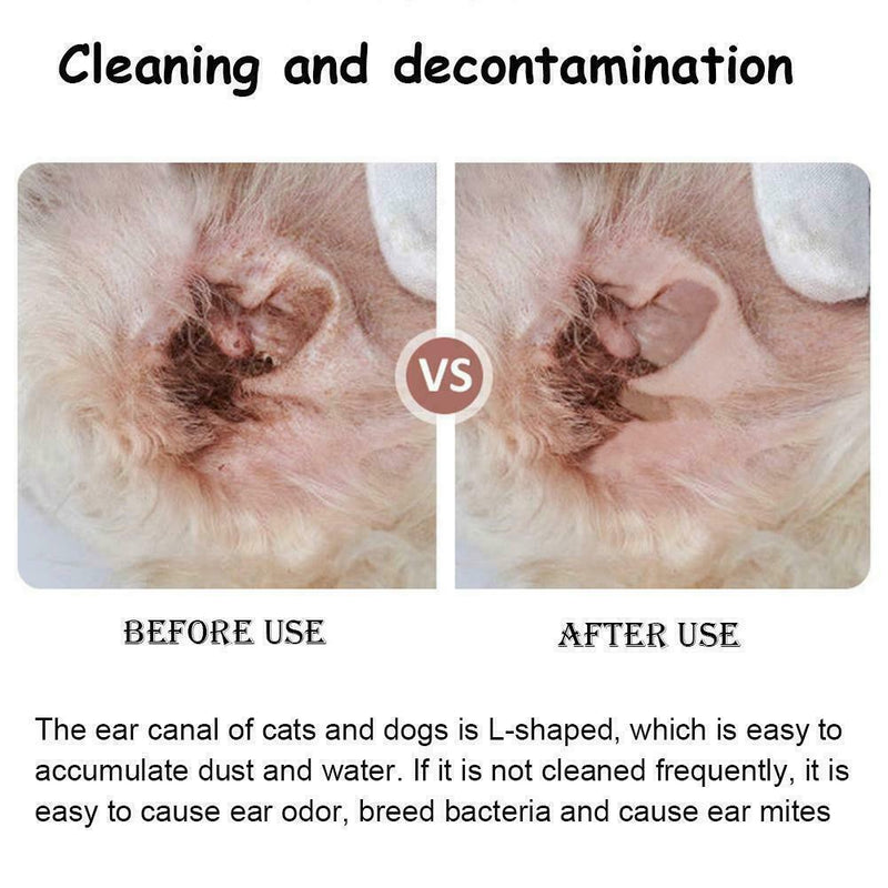 Dog and Cat Pet Ear Cleaner Drops,Itching,Mites,Wax,Odour UK L6D8
