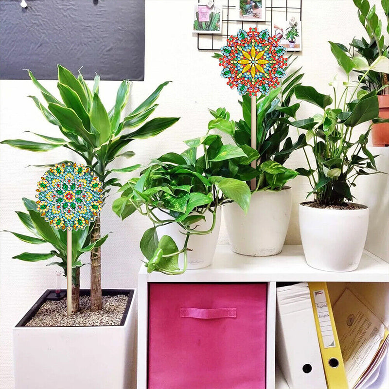 Rhinestone Craft Yard Lawn Flowers Decor Stick for Outdoor Home Christmas Gifts