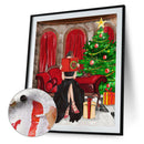 Frameless Oil Paint By Numbers DIY Girl Picture Craft Kit for Home Living Room