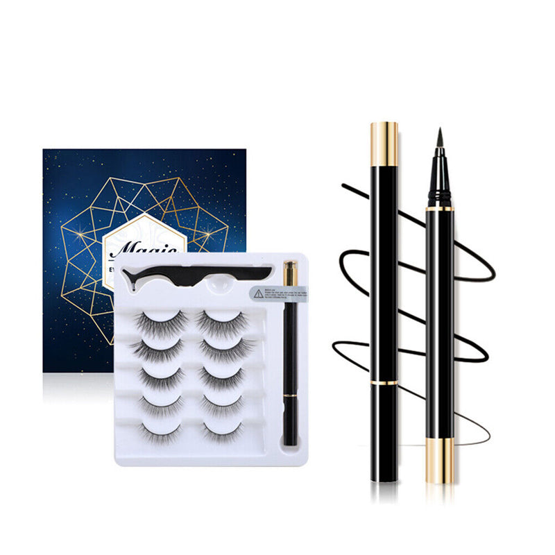 Magnetic False Eyelashes Lashes w/Magnetic Liquid Eyeliner Kit Eyelash Extension