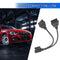 16-pin Right Angle OBD2 Splitter 1 for 2 Y Cable OBDII Extension Line(30cm)