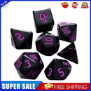 7pcs/Set Multi-Sided Digital Dices D4 D6 D8 D10 D12 D20 for TRPG (Purple)