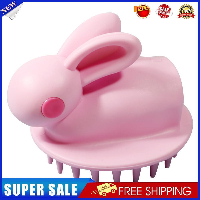 Silicone Head Scalp Massage Brush Shampoo Hair Washing Bath Comb (Pink)