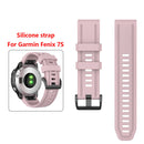 20mm Silicone Watch Band for Garmin Fenix 7S Bracelet Strap (Rose Pink) Newly