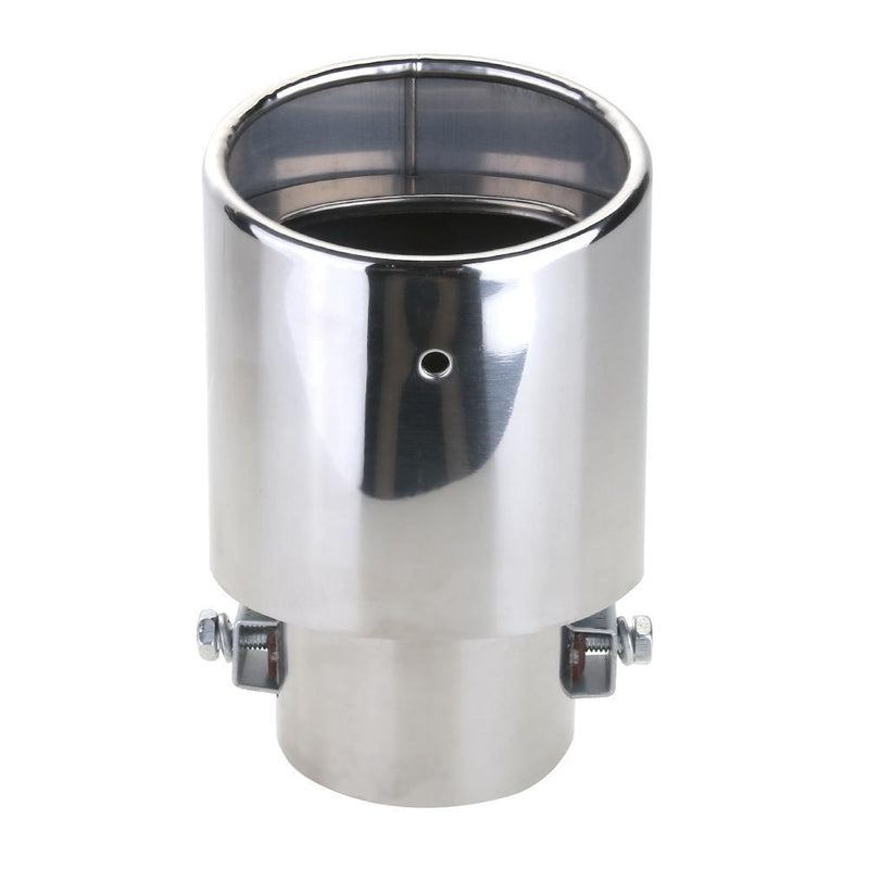 1PCS Stainless Steel Car Rear Chrome Round Exhaust Tube Tail Muffler Tip A