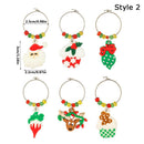 Cup Decoration Rings Table Decor Christmas Cup Ring Wine Glass Pendants